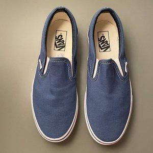 NEW Light Blue Vans Slip On Sneakers — Size Mens 7 / Womens 8.5